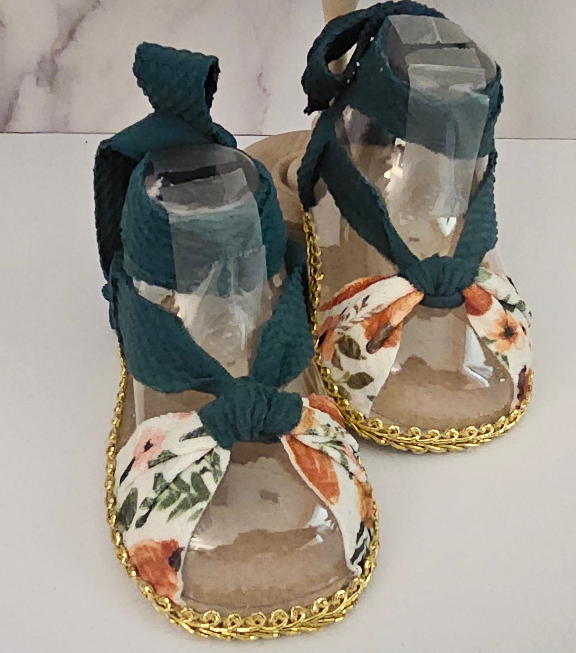Fall Baby sandals and bow set with pumpkins