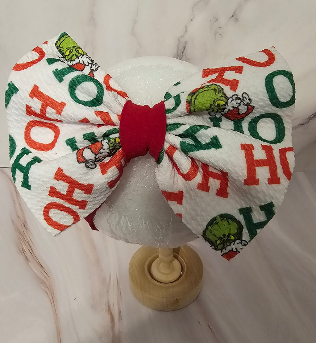Christmas - Grinch - Ho-Ho- RED - Bows