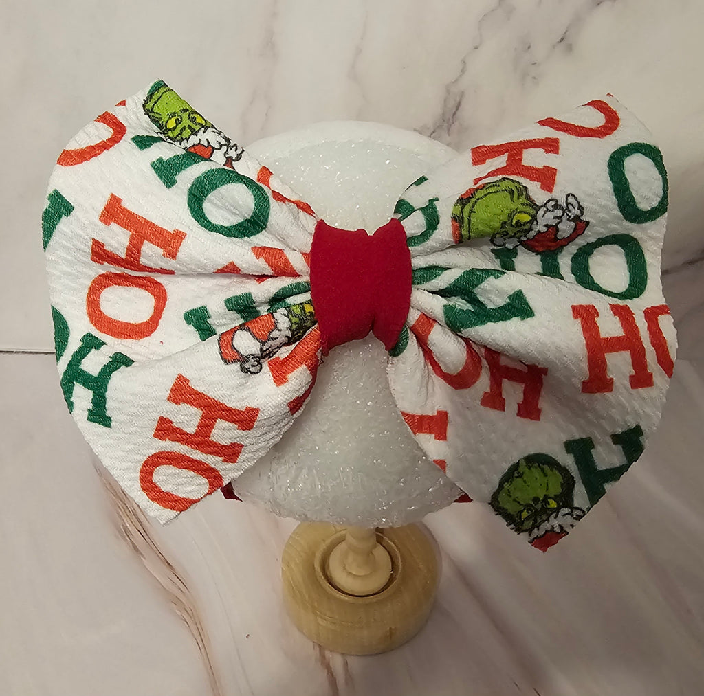 Christmas - Grinch - Ho-Ho- RED - Bows