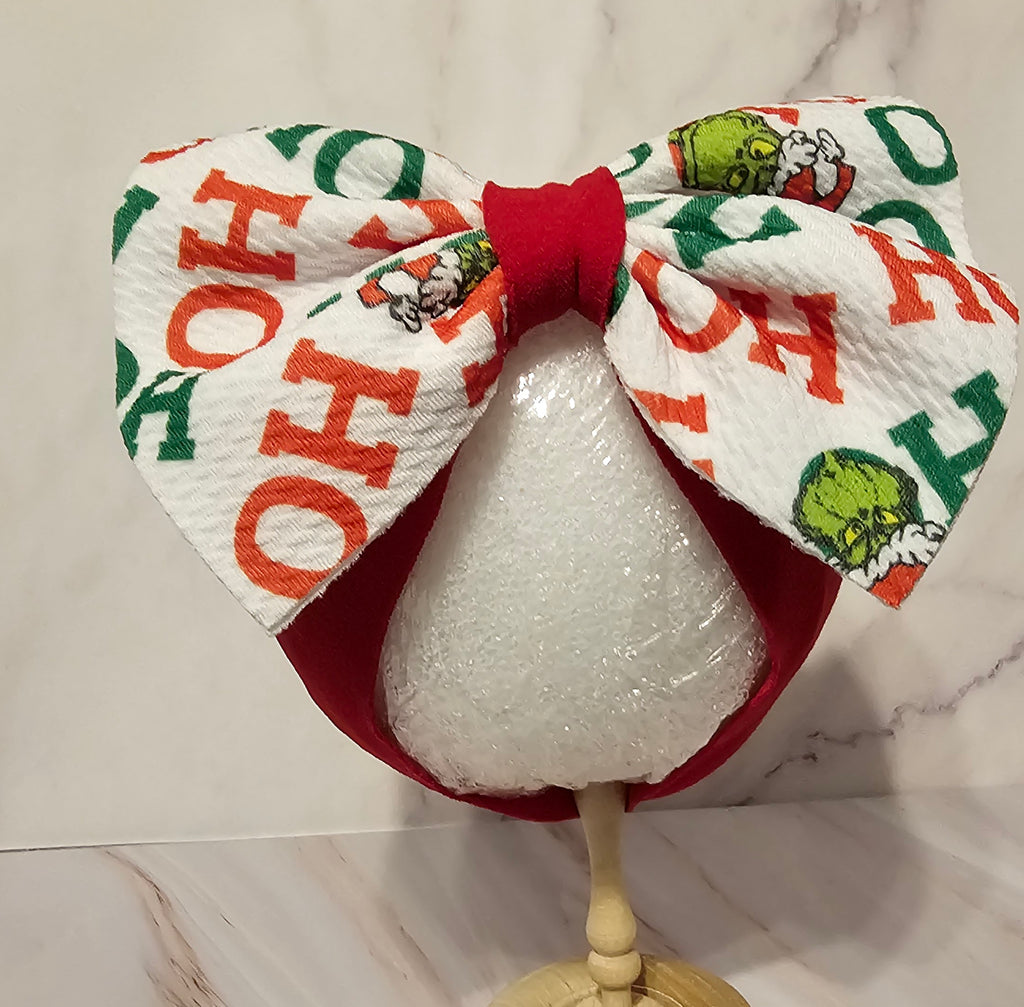 Christmas - Grinch - Ho-Ho- RED - Bows