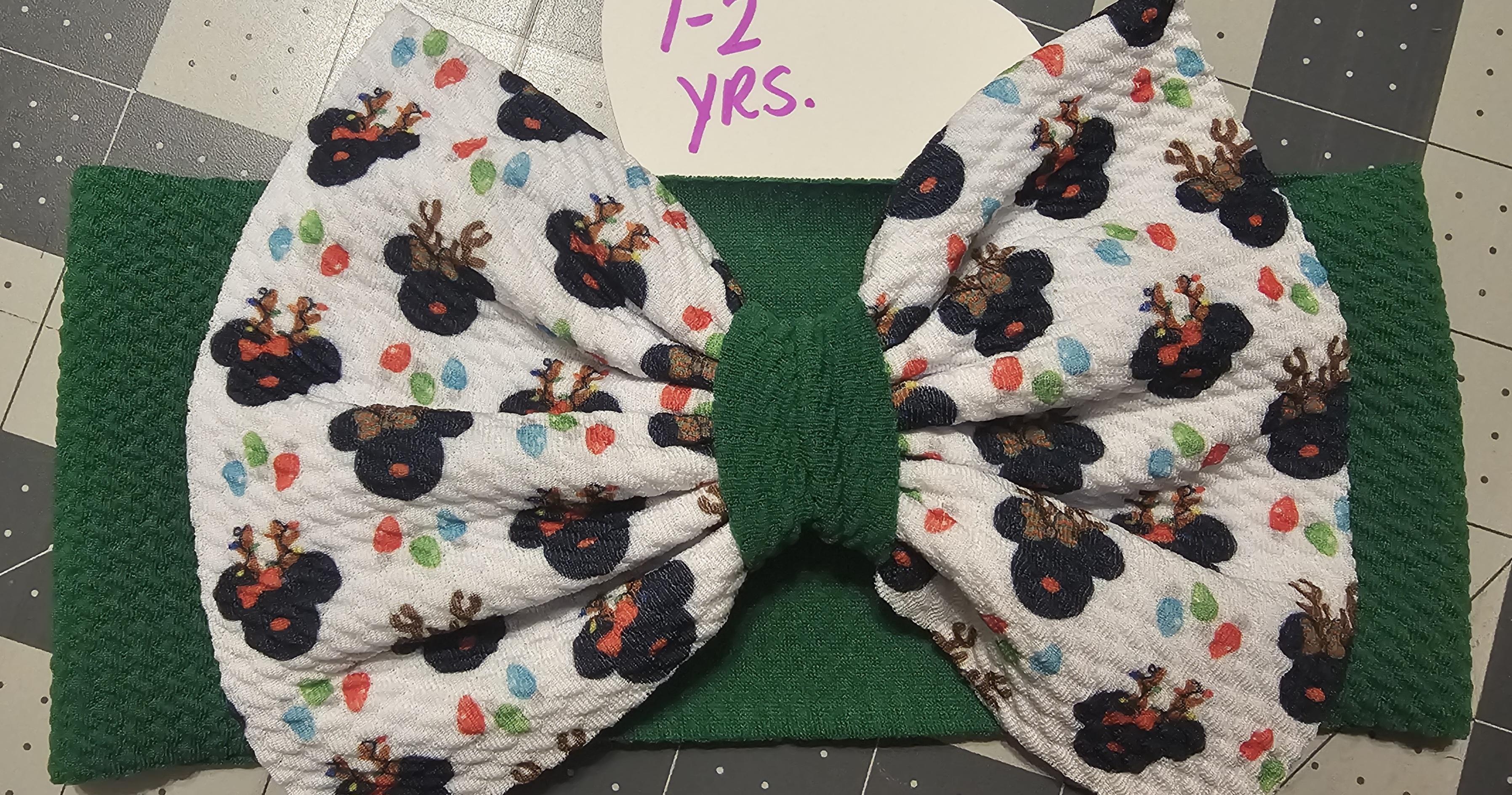 Christmas - Mickey- Green - Bows