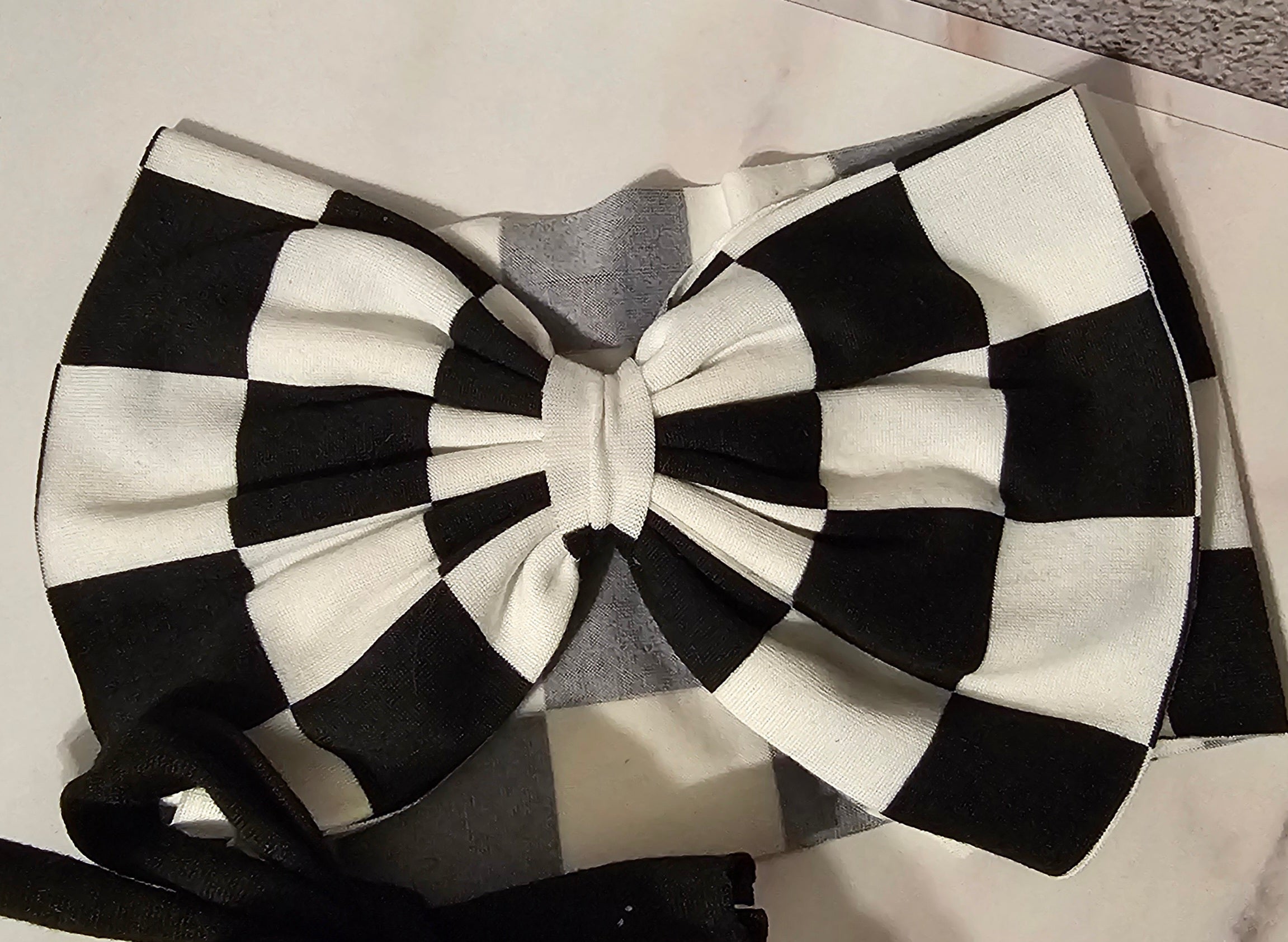 Black and White Checked Bows