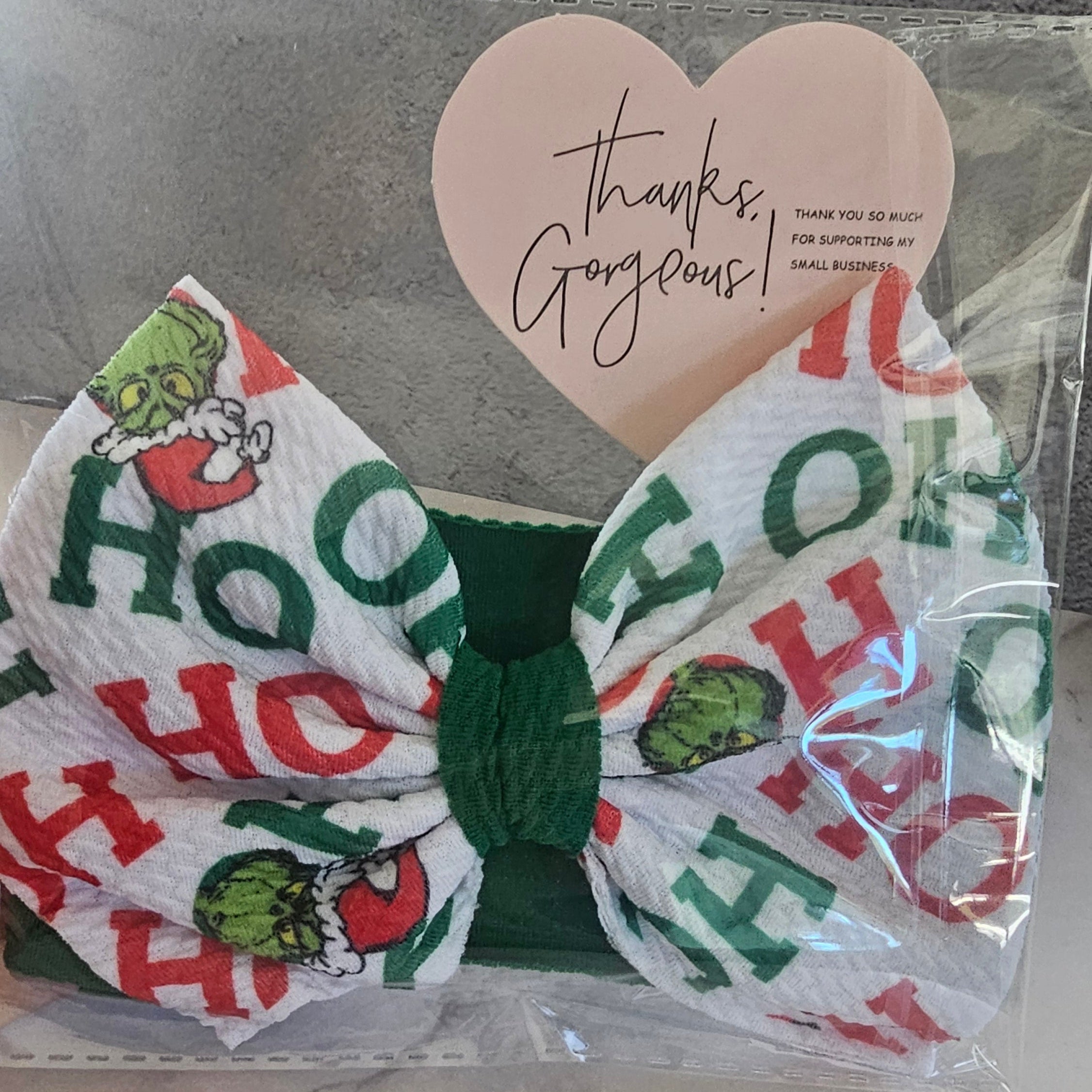 Christmas - Grinch - Ho-Ho- Green - Bows